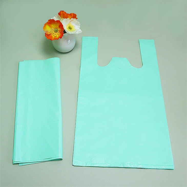 Biodegradable Plastic Shopping Bag Green Tote Bag